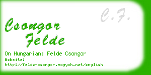 csongor felde business card